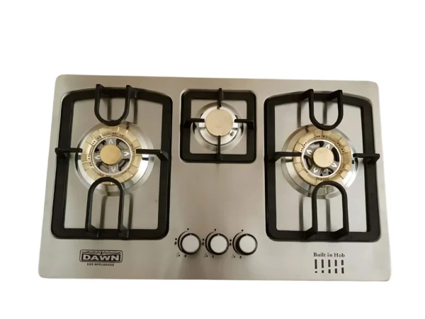 3-Burner Built-in Hob with Auto Ignition – DG-606