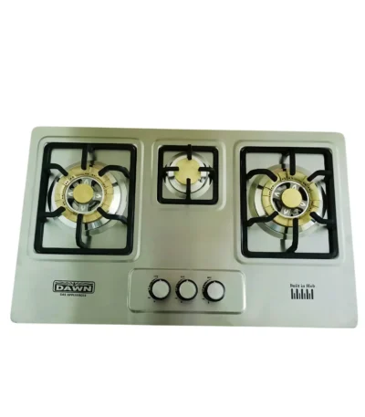 3-Burner Steel Built-in Hob with Auto Ignition – DG-808