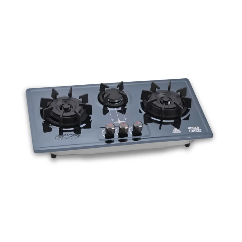 DawnGas DH2805CF Three-Burner Steel Top Built-In Hob