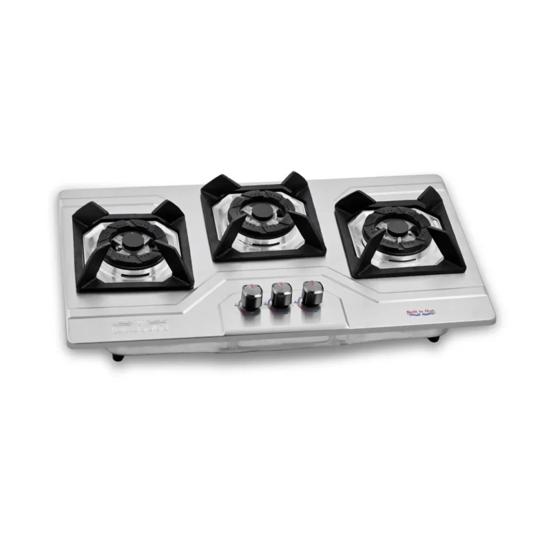 DawnGas DH3103 3-Burner Built-In Hob with Cast Iron Grates