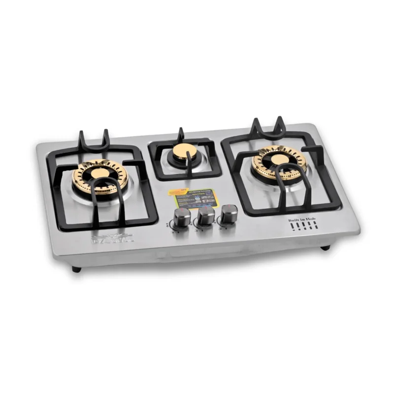 DawnGas DH606B Brass Burner Stainless Steel Built-In Hob