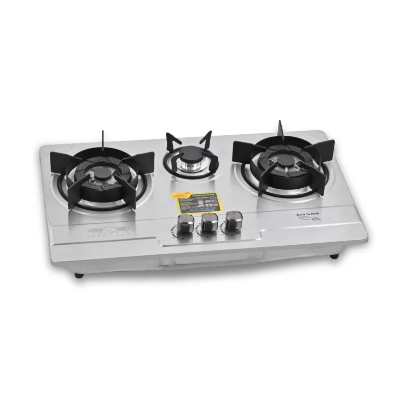 DawnGas DH707 Stainless Steel Three-Burner Built-In Hob