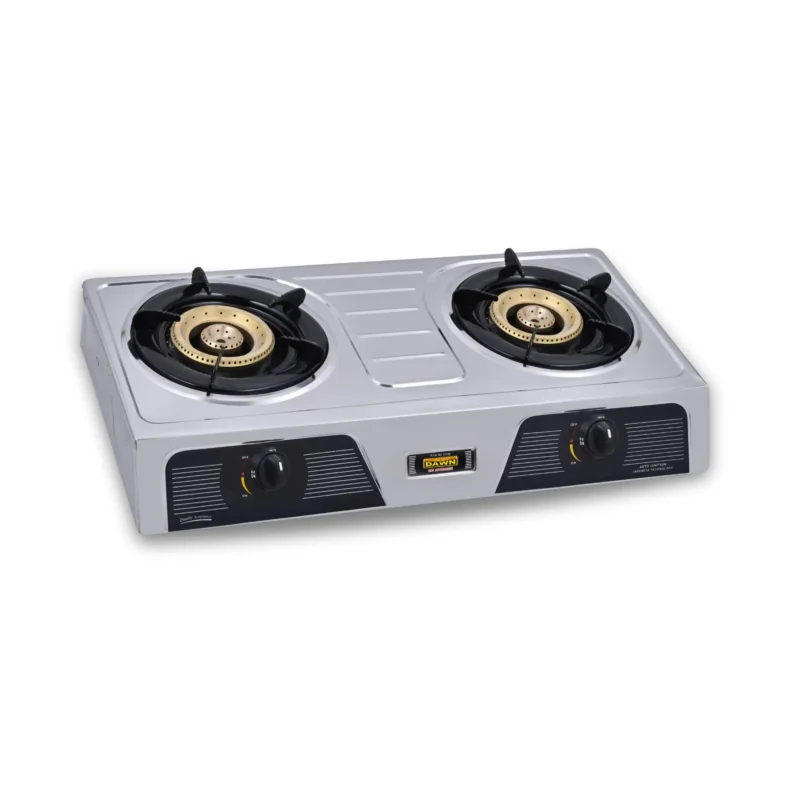 DawnGas DS902 Double Burner Auto Stove – Energy-Efficient 2-Burner Gas Stove for Homes & Commercial Kitchens