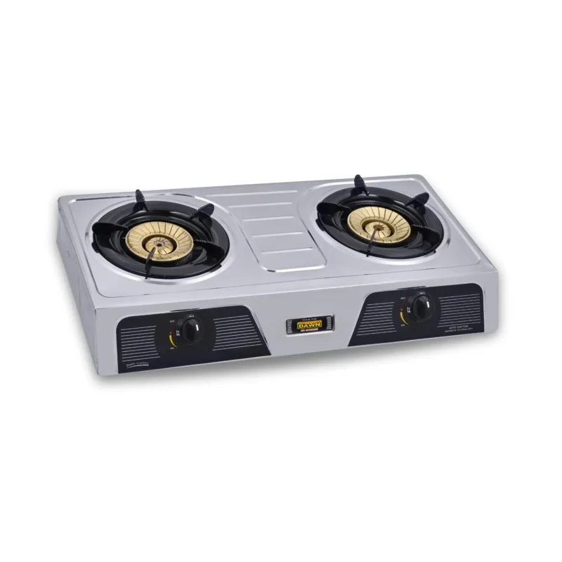 DawnGas DS903 Double Burner Auto Stove – Heavy-Duty 2-Burner Gas Stove for Homes & Commercial Kitchens